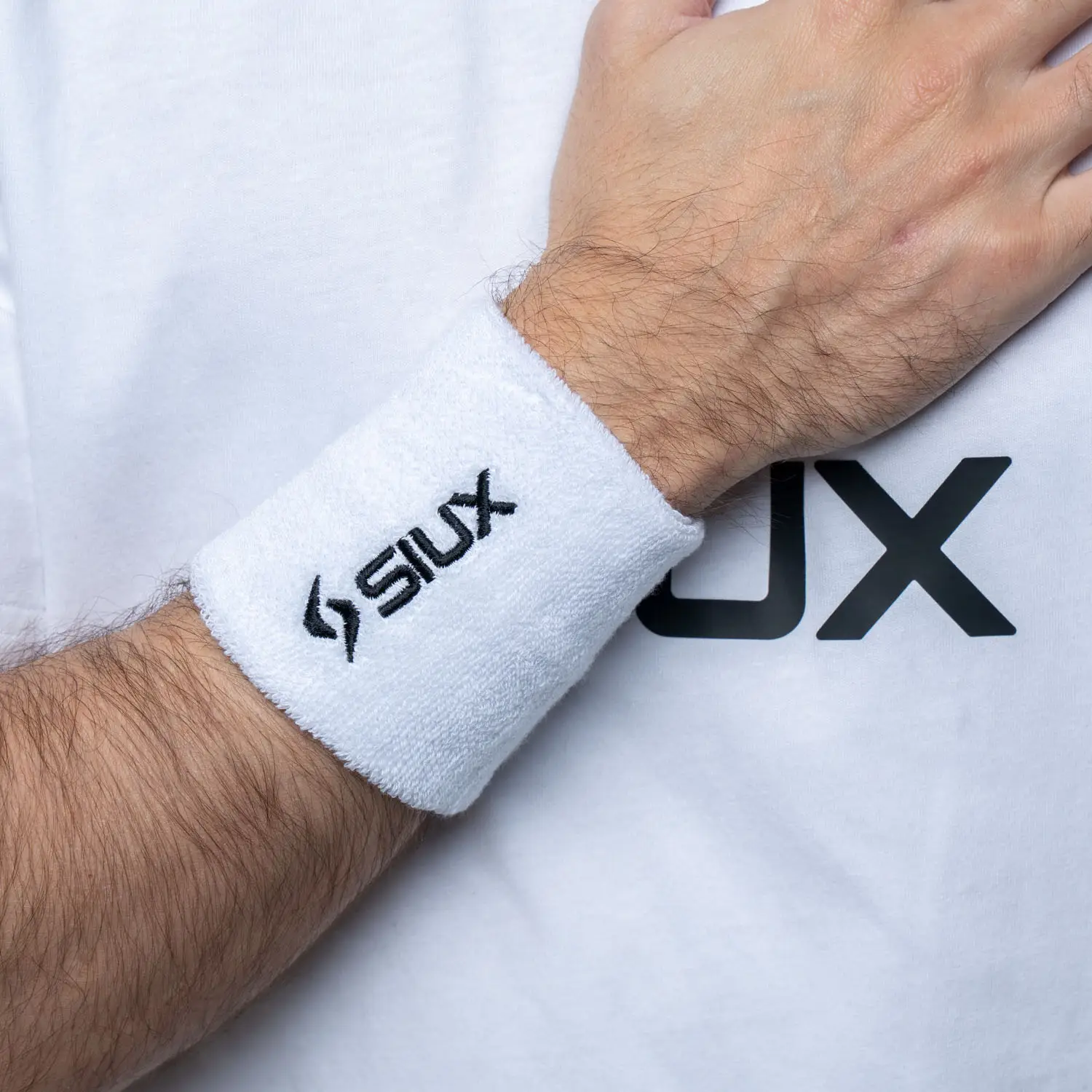 SIUX PACK 2 SHORT WHITE WRISTBANDS BASIC 26