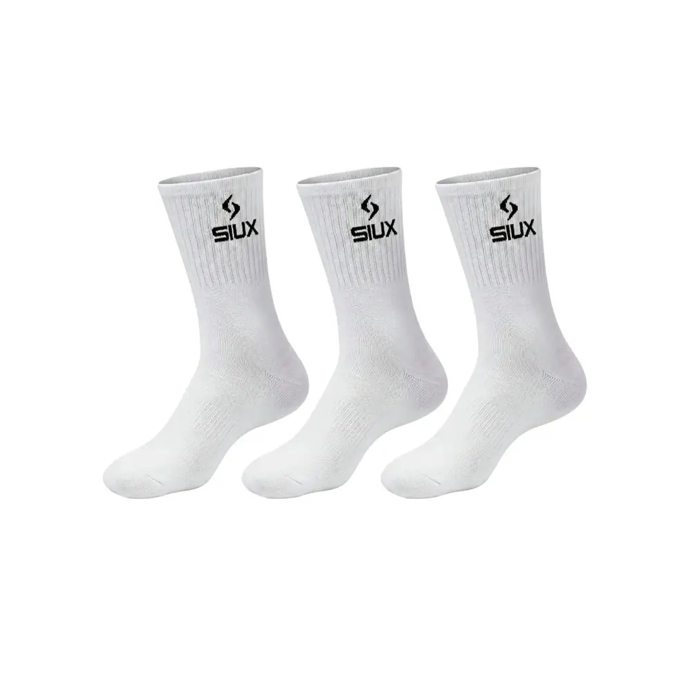 PACK 3 SIUX WHITE LONG SOCKS