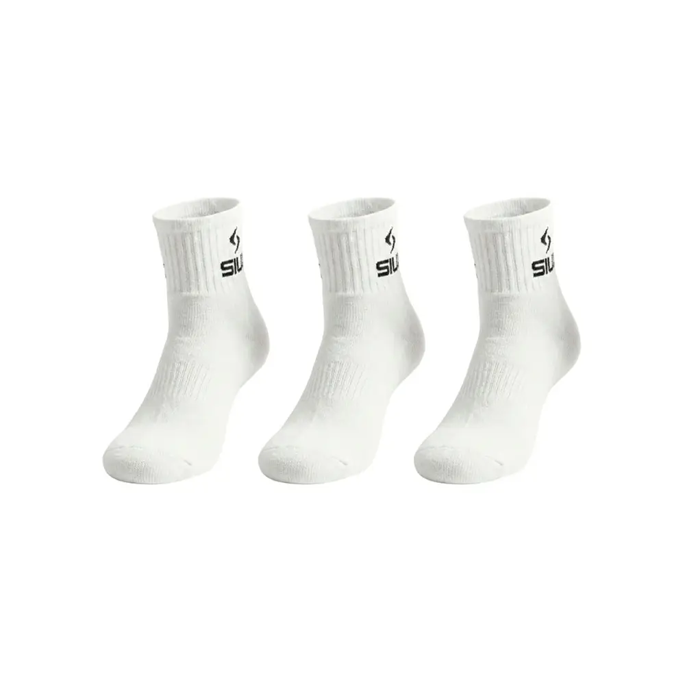 PACK 3 SIUX WHITE MEDIUM SOCKS