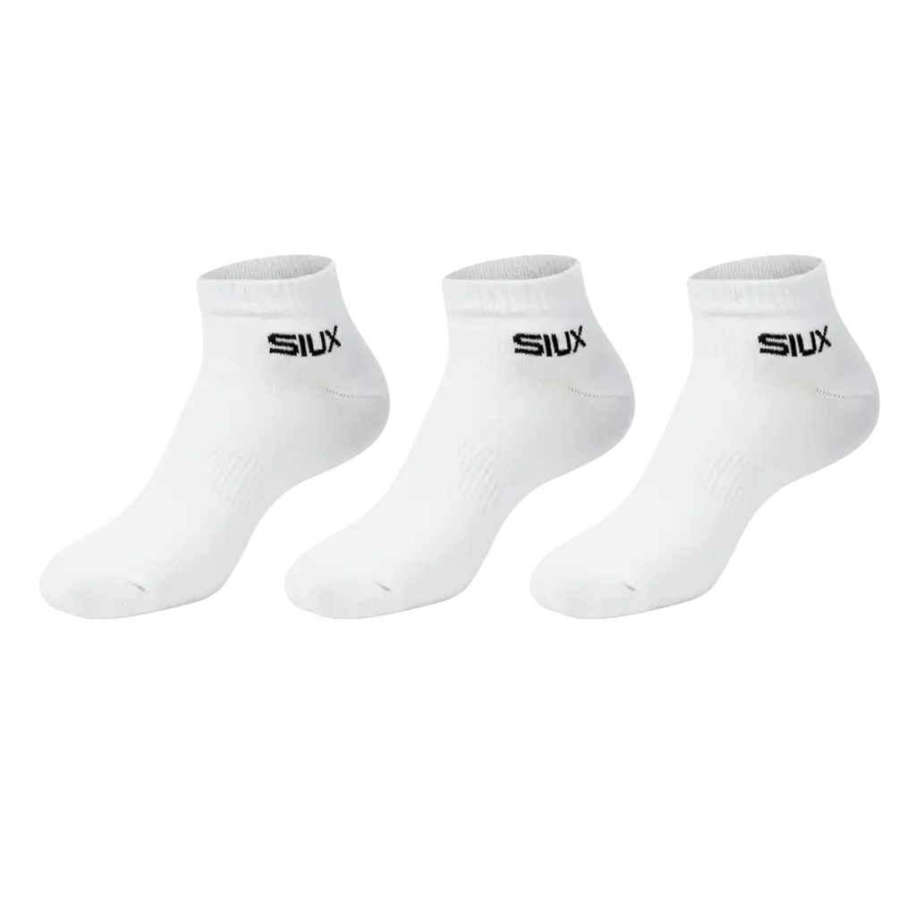 PACK 3 SIUX WHITE SHORT SOCKS